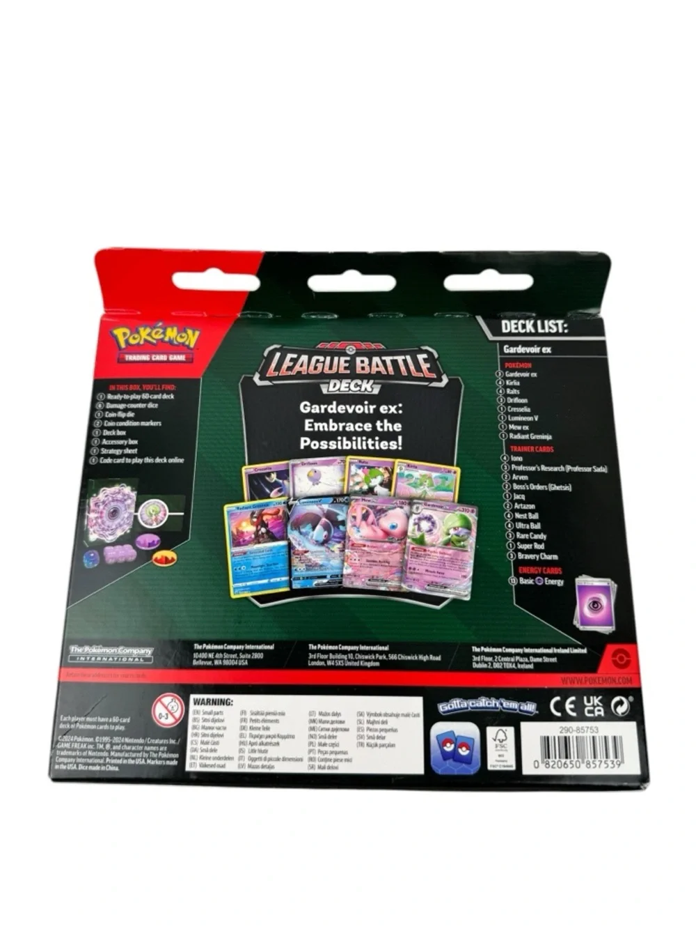 Pokémon TCG Gardevoir ex League Battle Deck Sealed Competitive Deck New